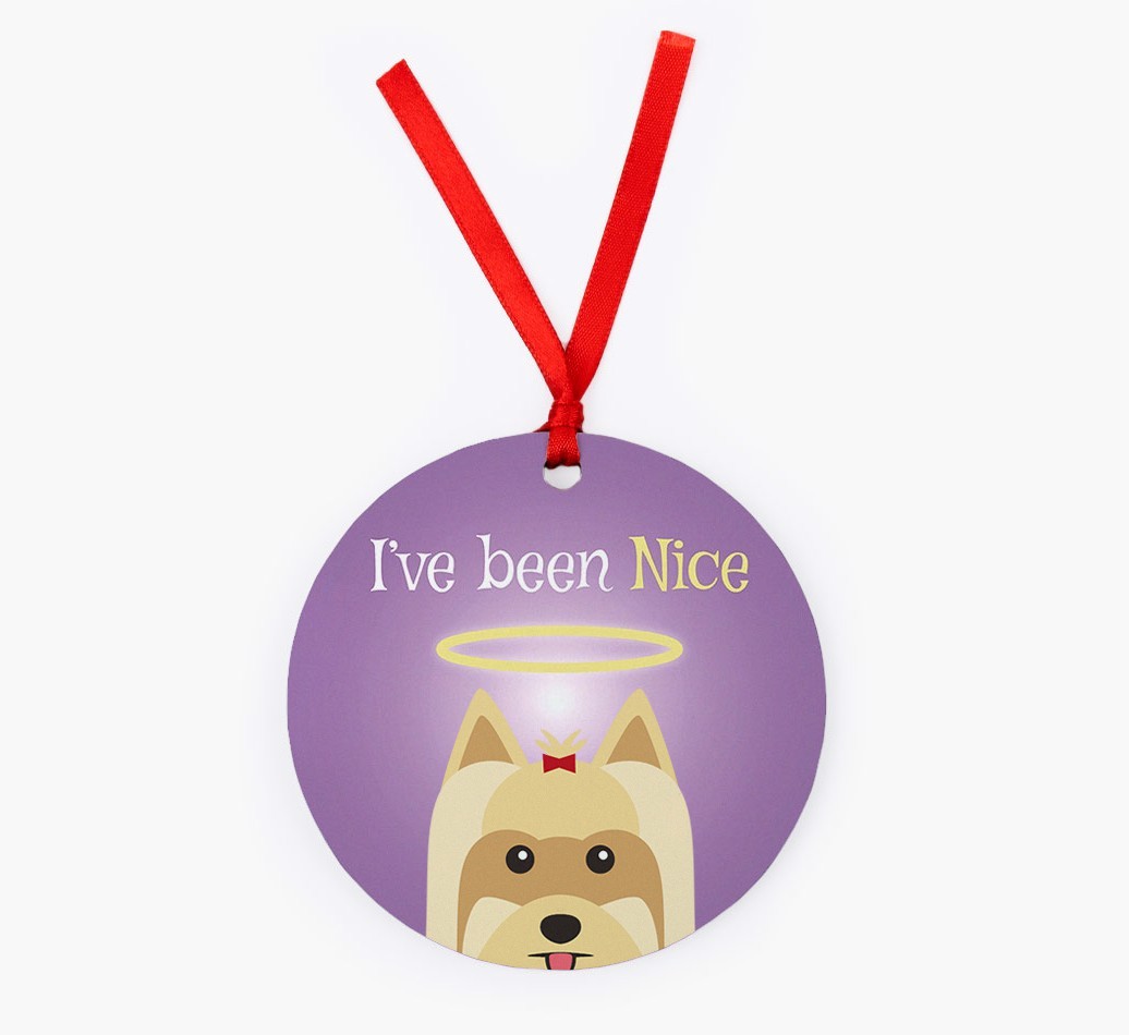 'I've Been Nice' - {breedFullName} Christmas Decoration