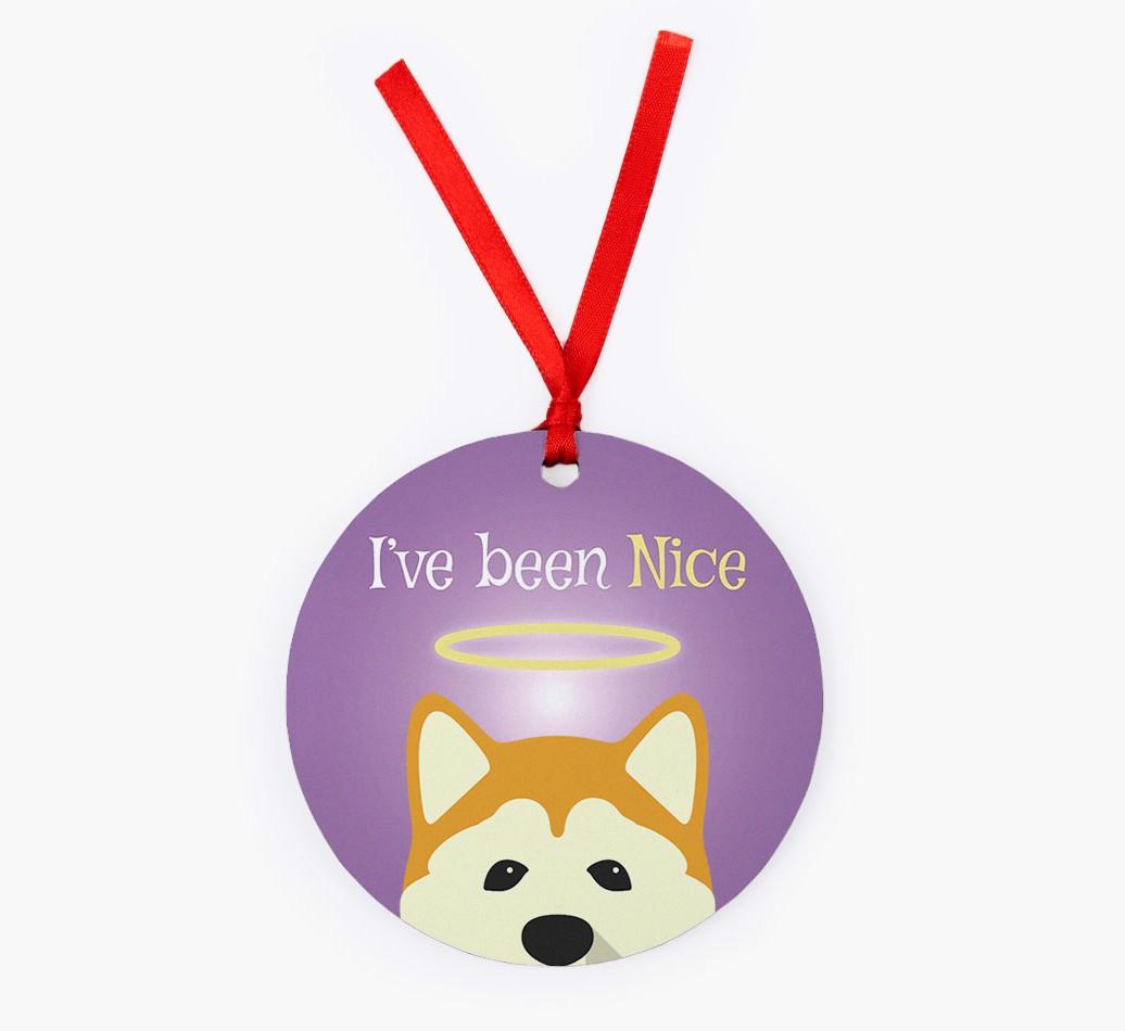 'I've Been Nice' - {breedFullName} Christmas Decoration