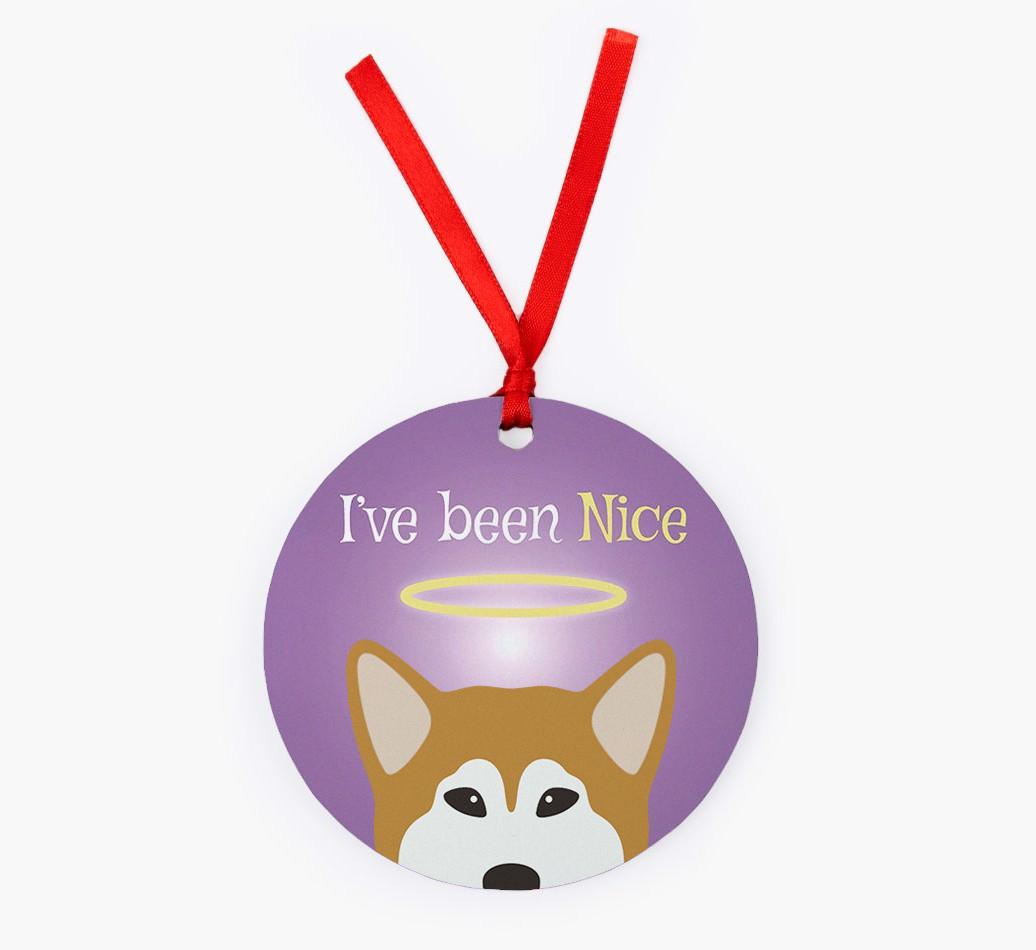 'I've Been Nice' - {breedFullName} Christmas Decoration