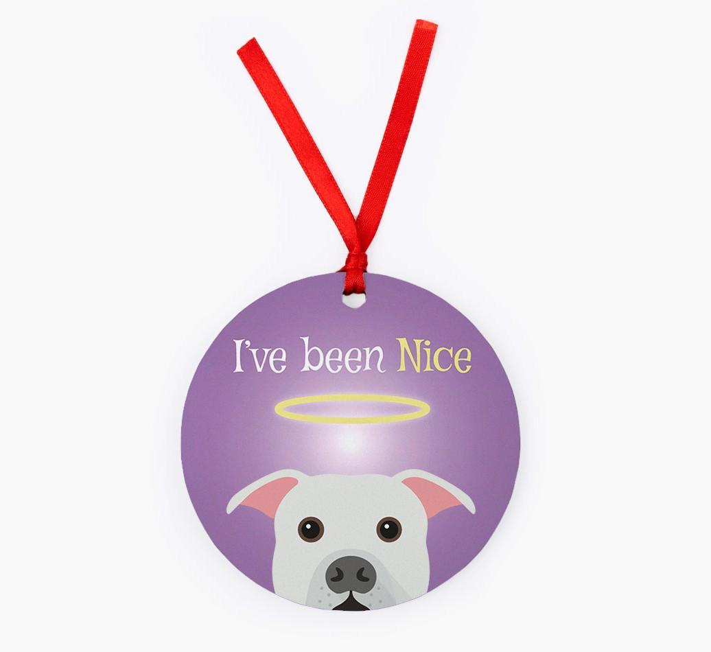'I've Been Nice' - {breedFullName} Christmas Decoration