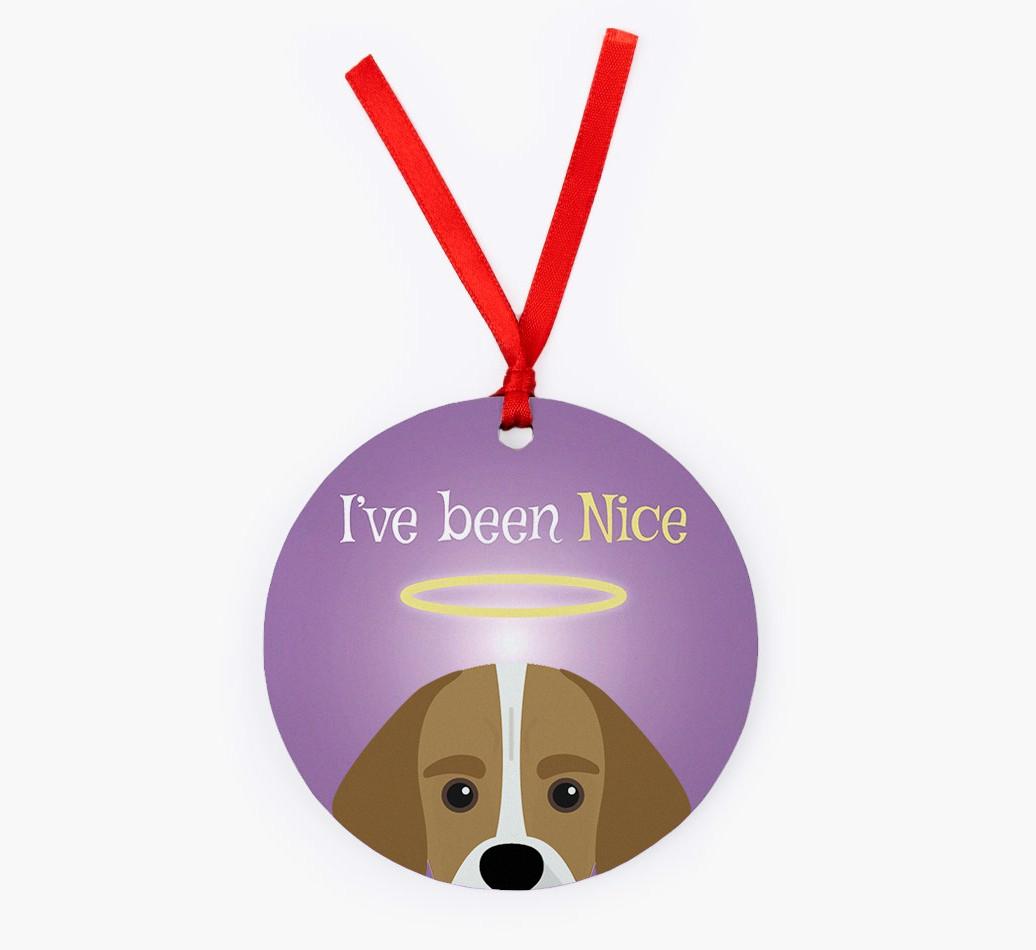 'I've Been Nice' - {breedFullName} Christmas Decoration