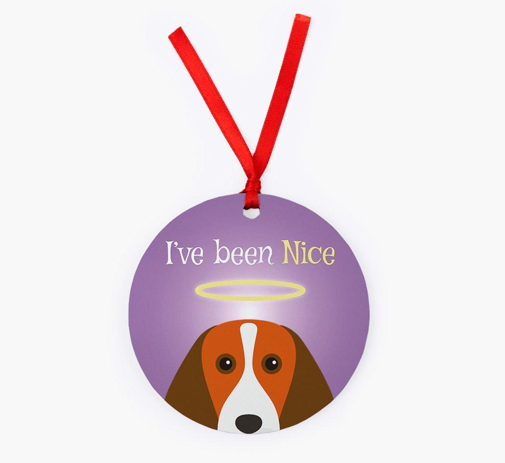 'I've Been Nice' - {breedFullName} Christmas Decoration