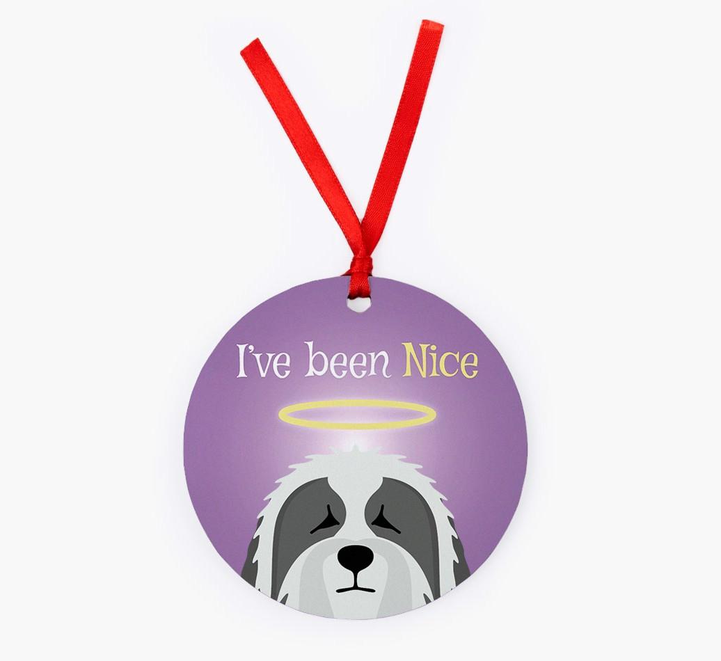 'I've Been Nice' - {breedFullName} Christmas Decoration