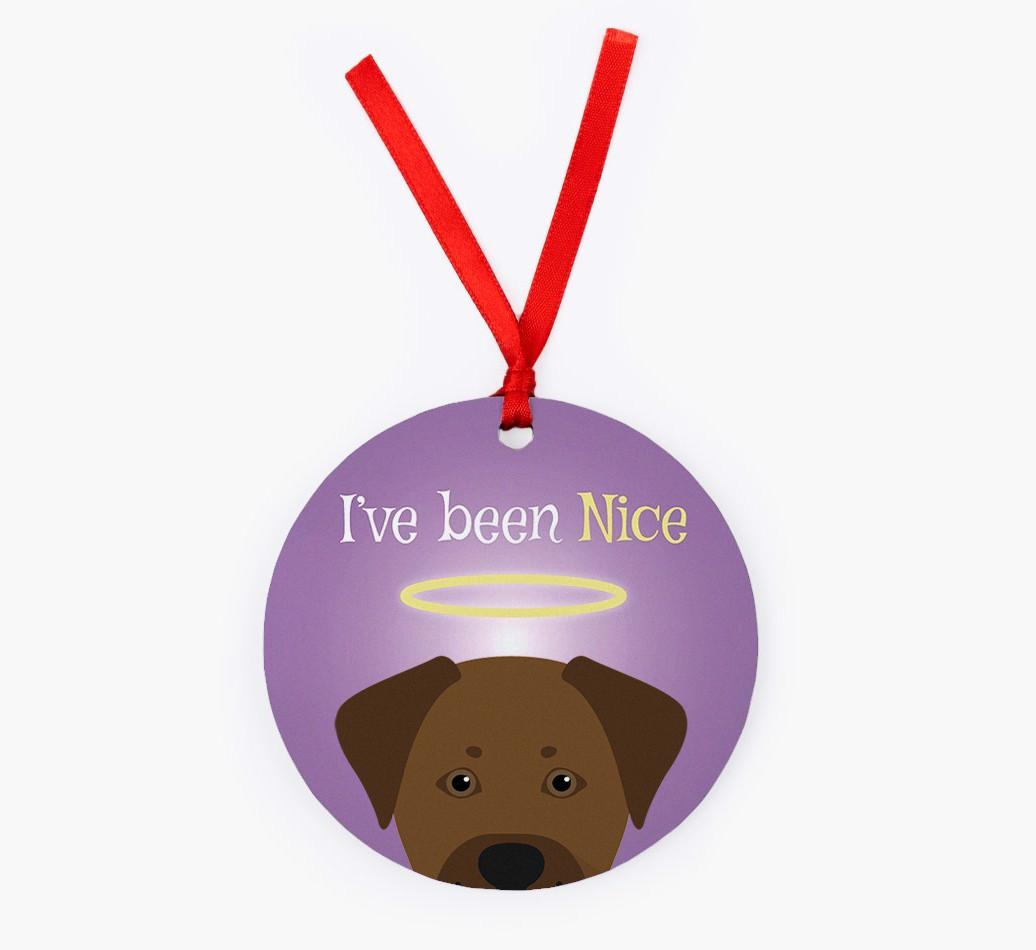 'I've Been Nice' - {breedFullName} Christmas Decoration