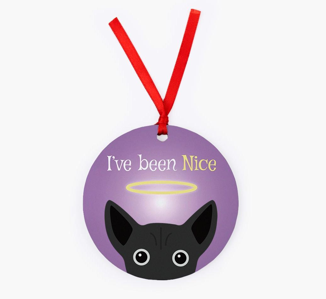 'I've Been Nice' - {breedFullName} Christmas Decoration