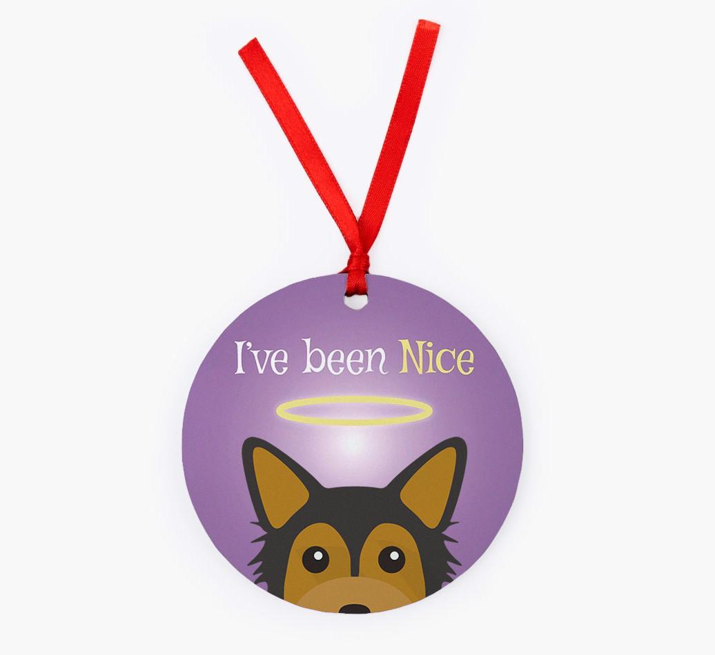 'I've Been Nice' - {breedFullName} Christmas Decoration