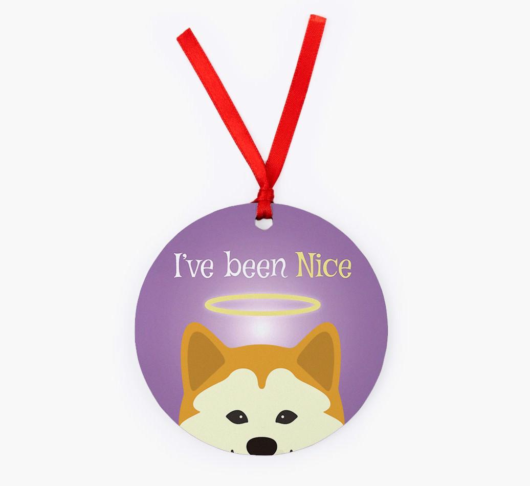 'I've Been Nice' - {breedFullName} Christmas Decoration