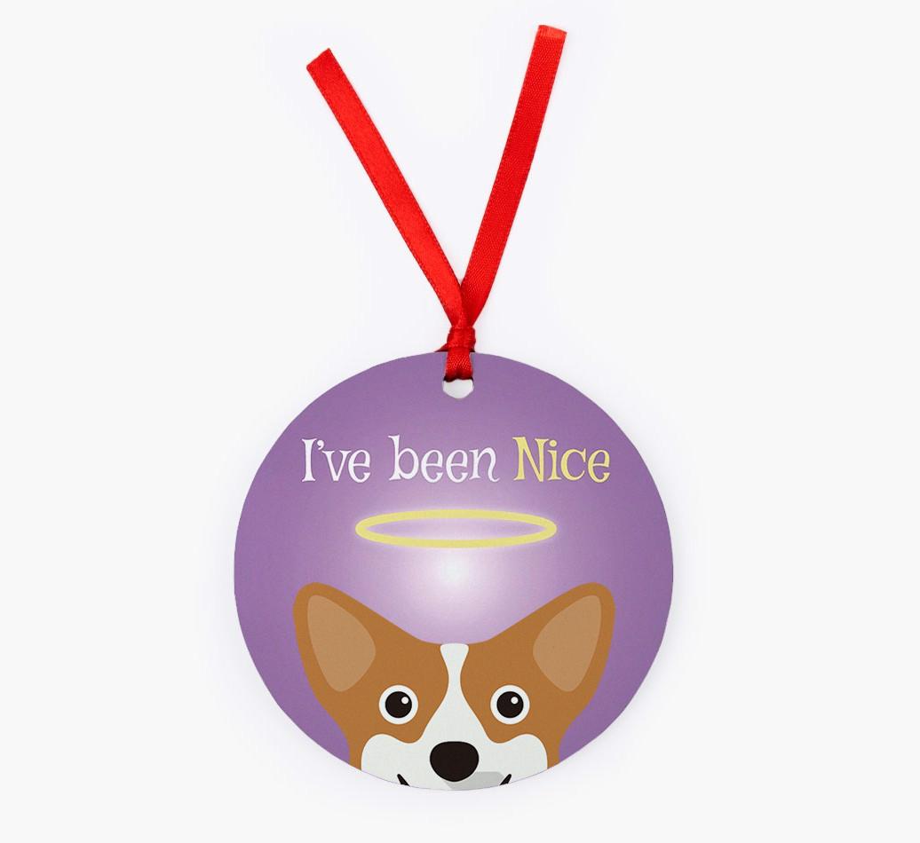 'I've Been Nice' - {breedFullName} Christmas Decoration