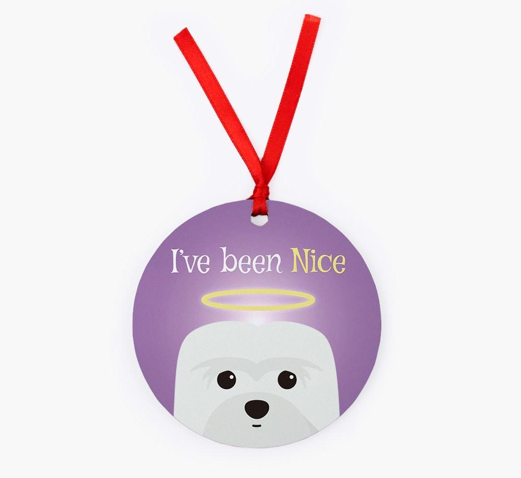 'I've Been Nice' - {breedFullName} Christmas Decoration