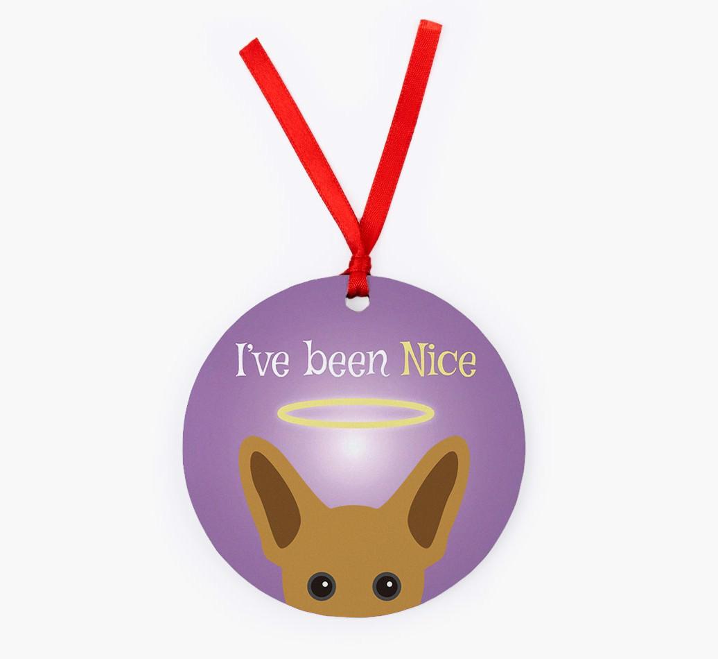 'I've Been Nice' - {breedFullName} Christmas Decoration