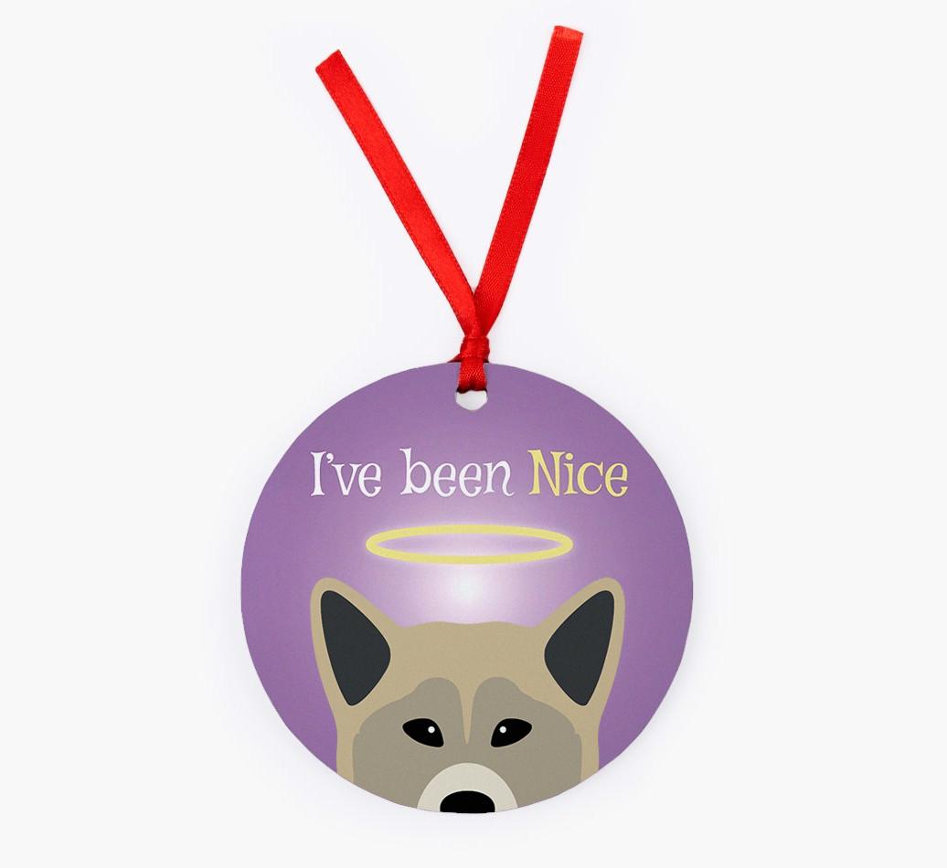 'I've Been Nice' - {breedFullName} Christmas Decoration