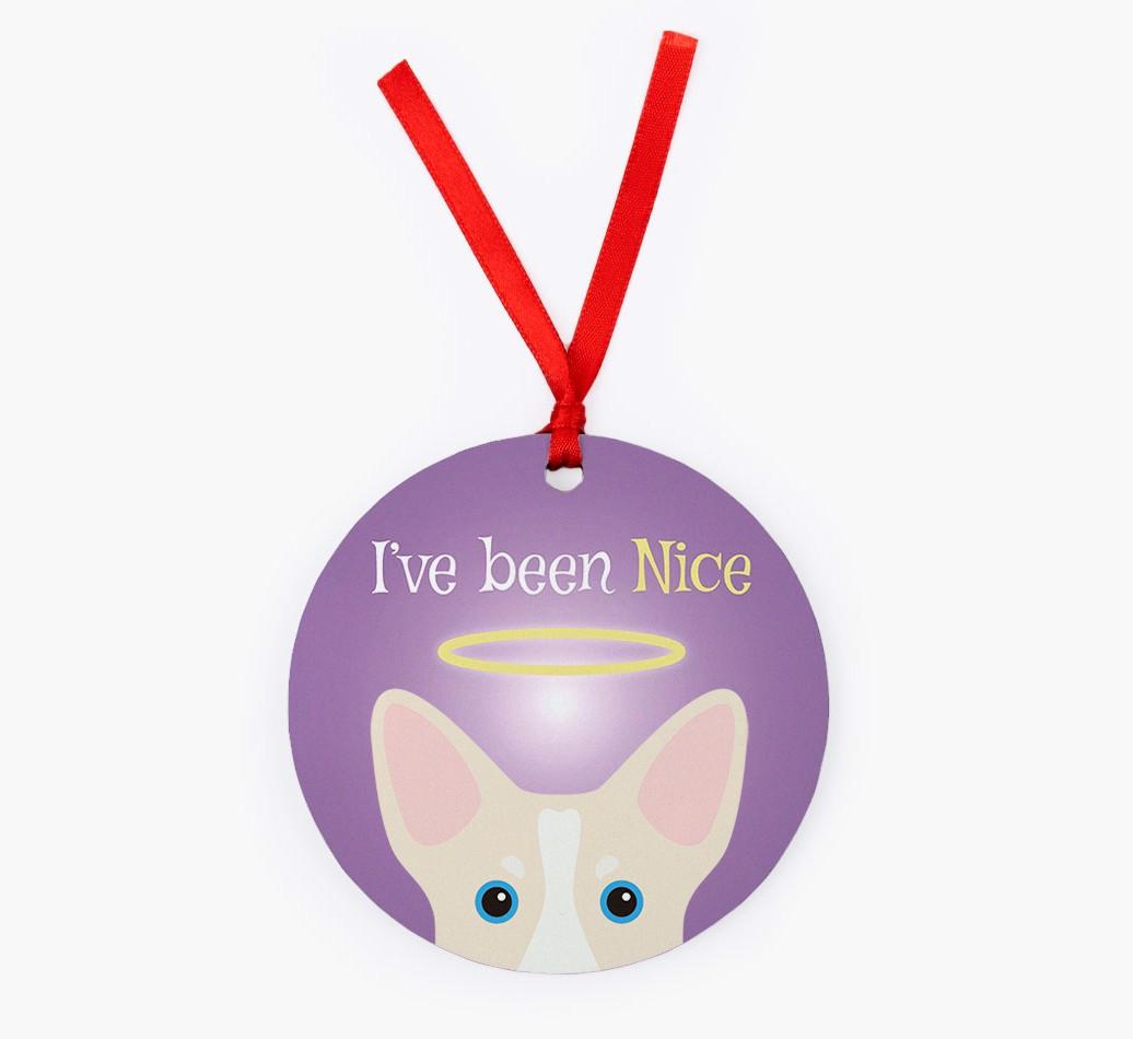'I've Been Nice' - {breedFullName} Christmas Decoration