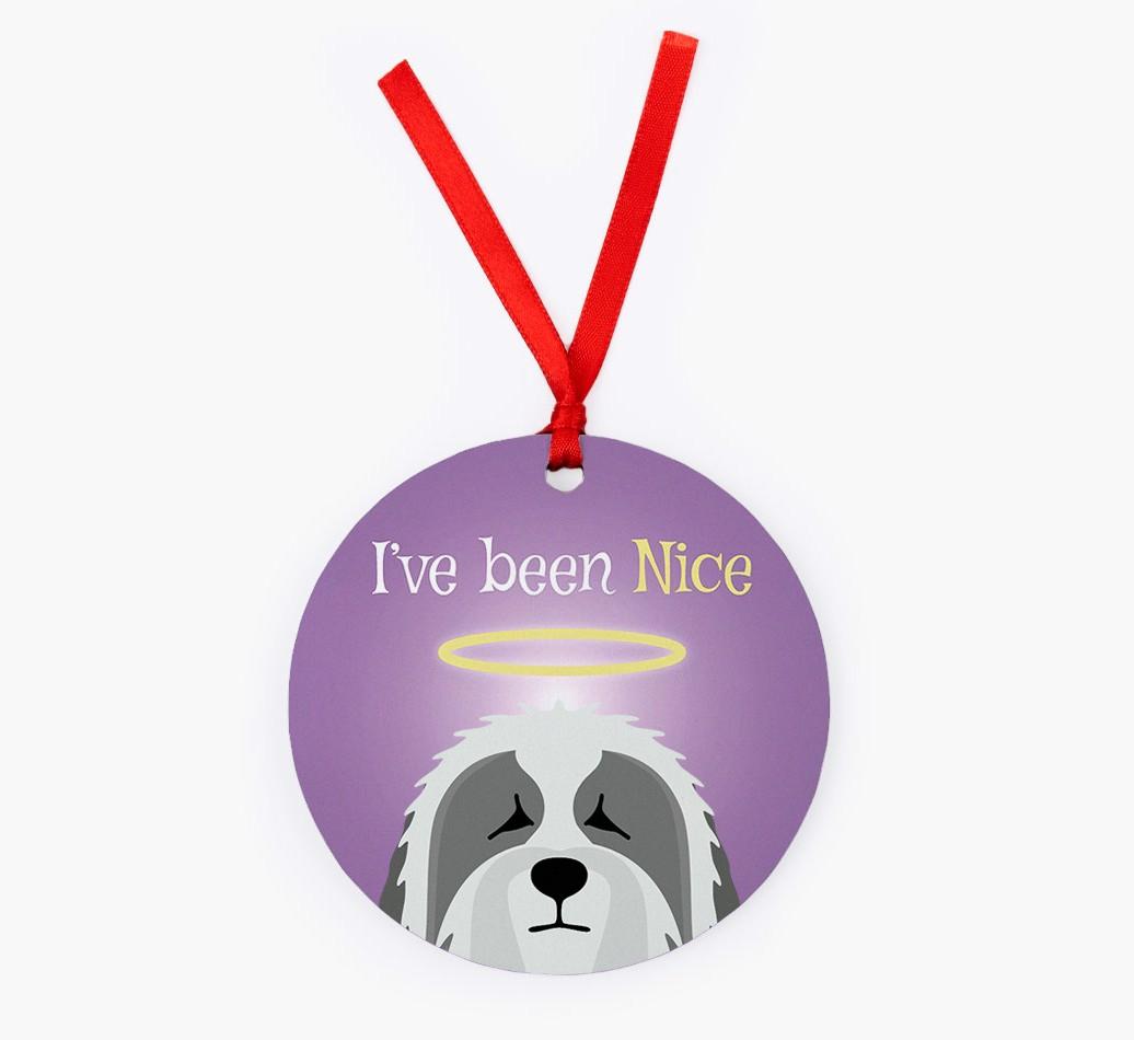 'I've Been Nice' - {breedFullName} Christmas Decoration