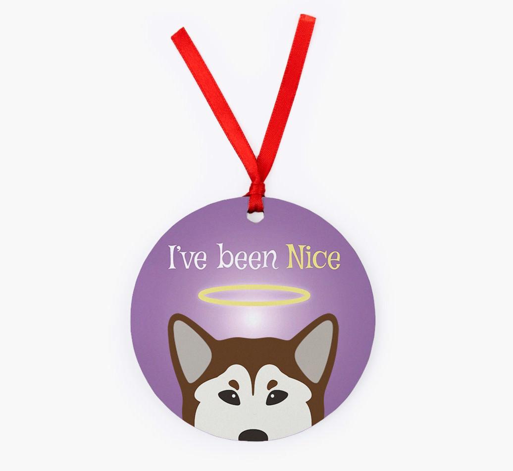 'I've Been Nice' - {breedFullName} Christmas Decoration