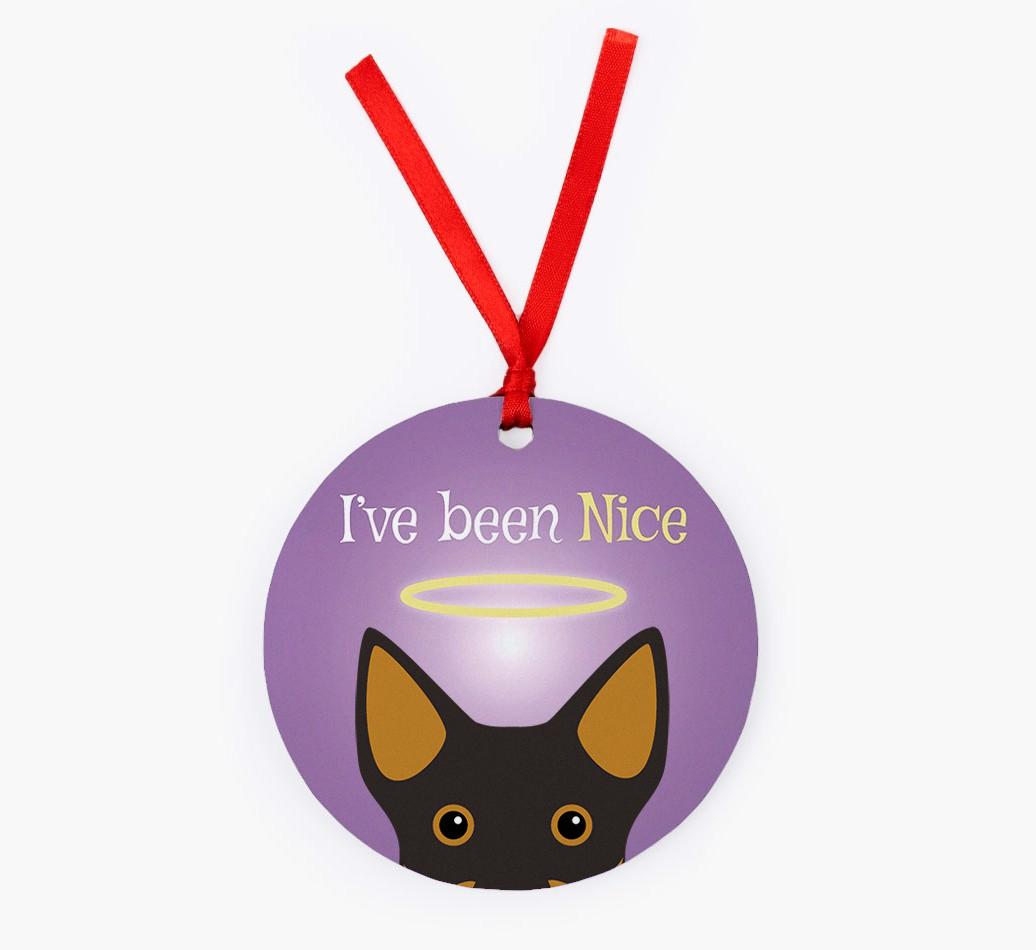 'I've Been Nice' - {breedFullName} Christmas Decoration