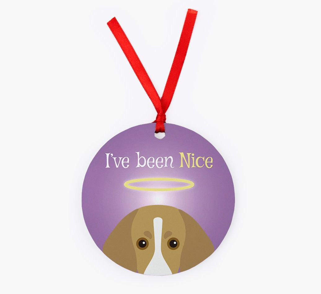 'I've Been Nice' - {breedFullName} Christmas Decoration