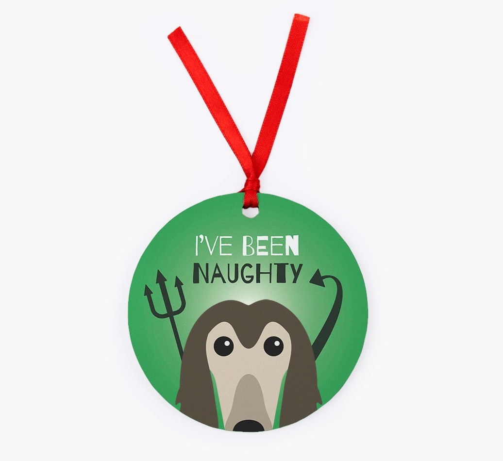 'I've Been Naughty' - {breedFullName} Christmas Decoration