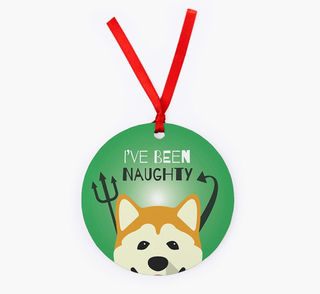 'I've Been Naughty' - {breedFullName} Christmas Decoration