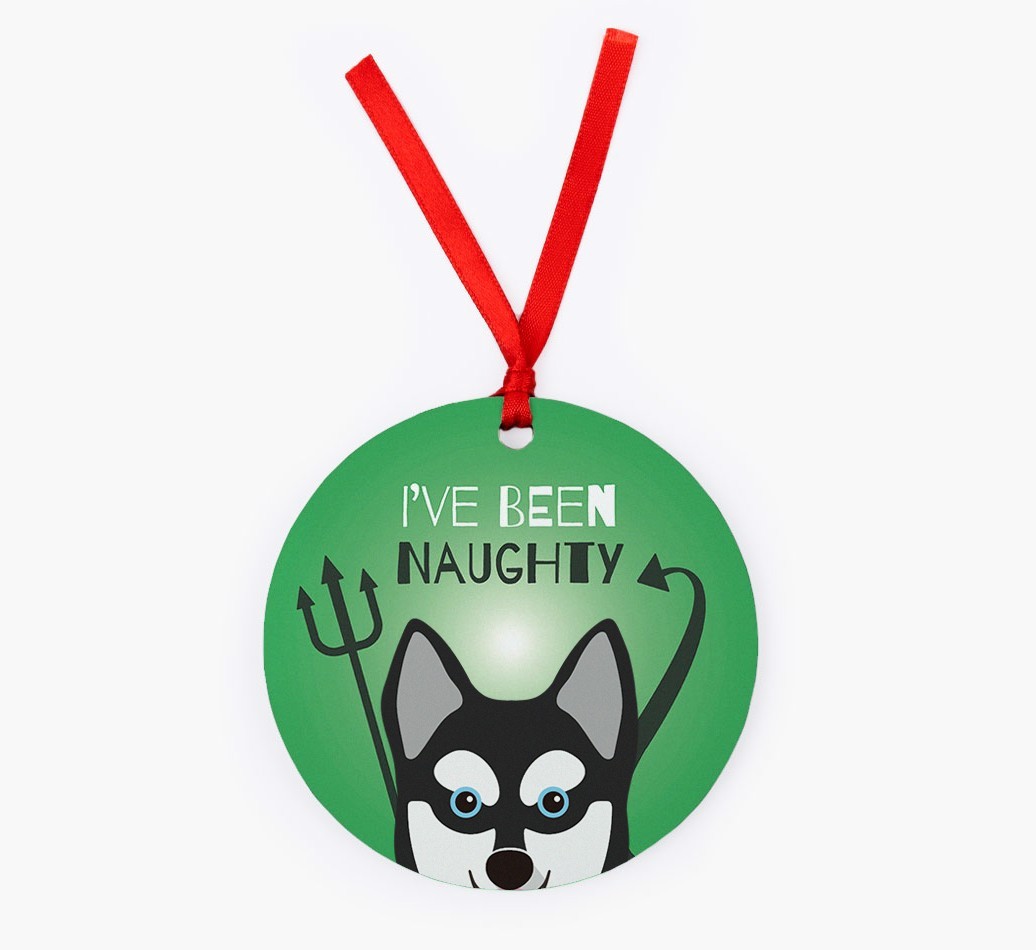 'I've Been Naughty' - {breedFullName} Christmas Decoration