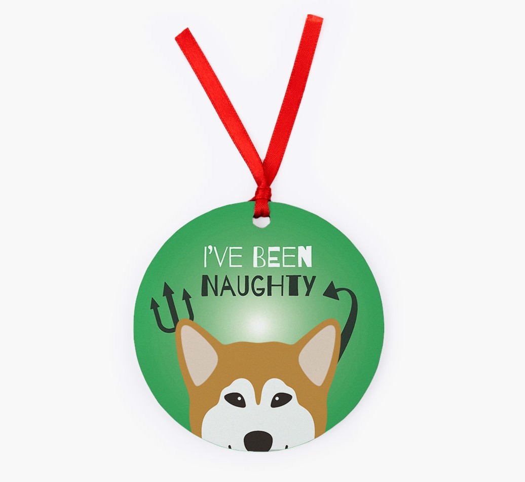 'I've Been Naughty' - {breedFullName} Christmas Decoration