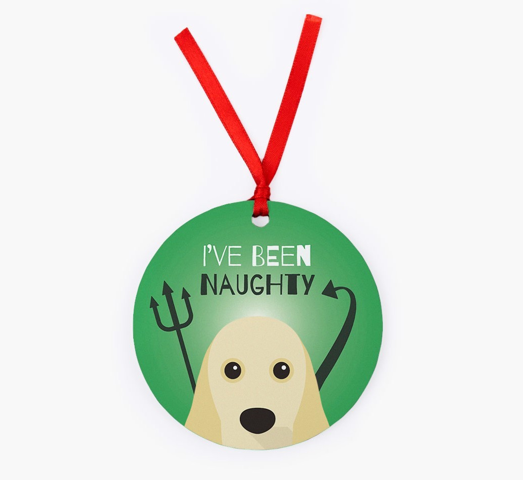 'I've Been Naughty' - {breedFullName} Christmas Decoration