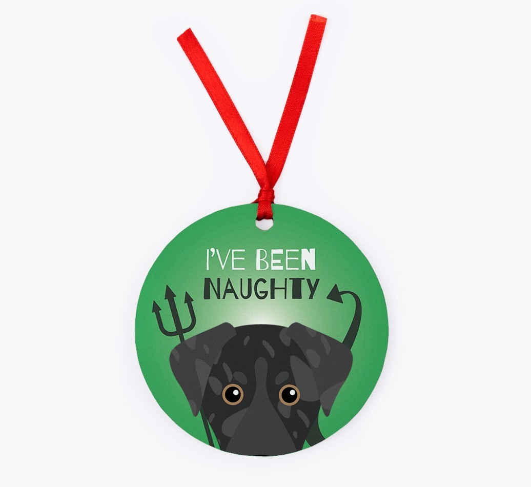 'I've Been Naughty' - {breedFullName} Christmas Decoration
