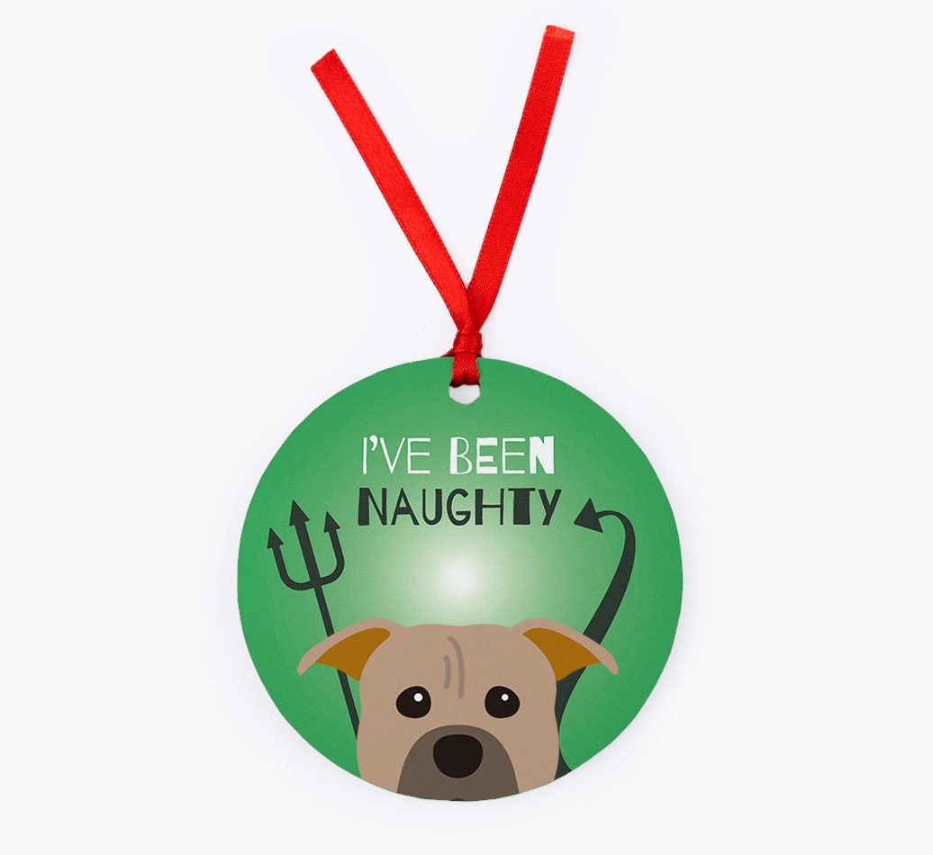 'I've Been Naughty' - {breedFullName} Christmas Decoration