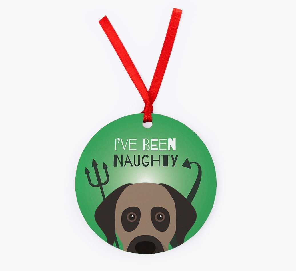 'I've Been Naughty' - {breedFullName} Christmas Decoration