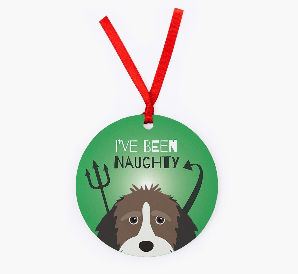 'I've Been Naughty' - {breedFullName} Christmas Decoration