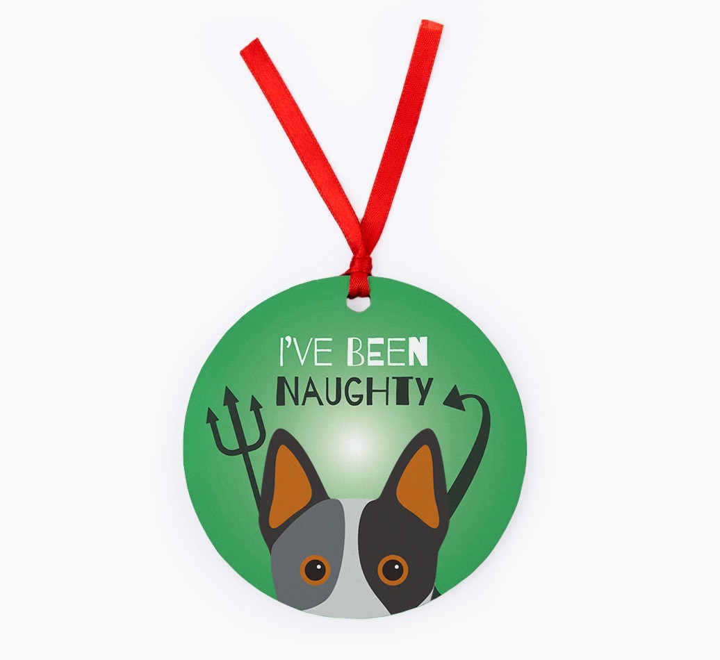 'I've Been Naughty' - {breedFullName} Christmas Decoration