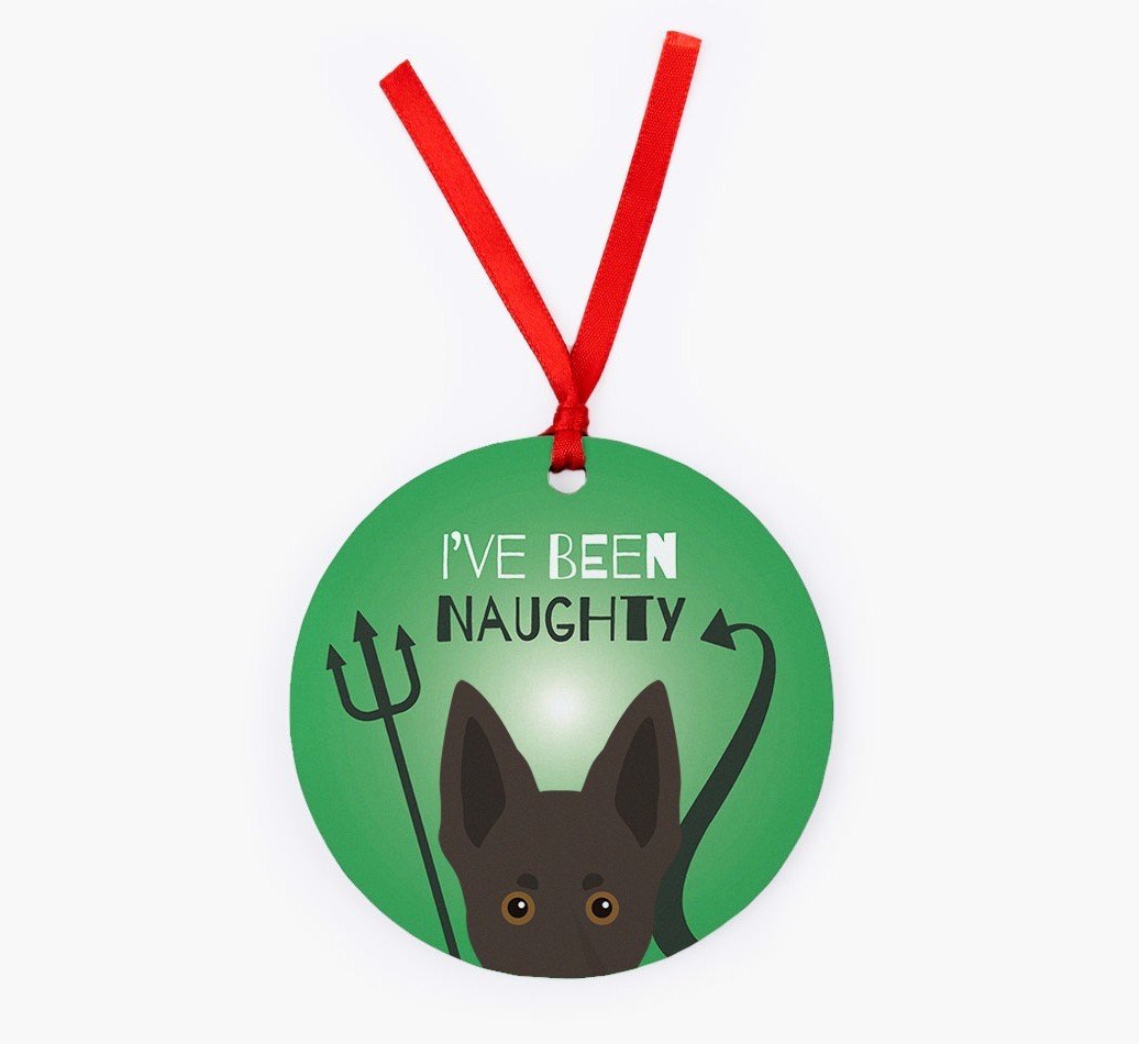'I've Been Naughty' - {breedFullName} Christmas Decoration