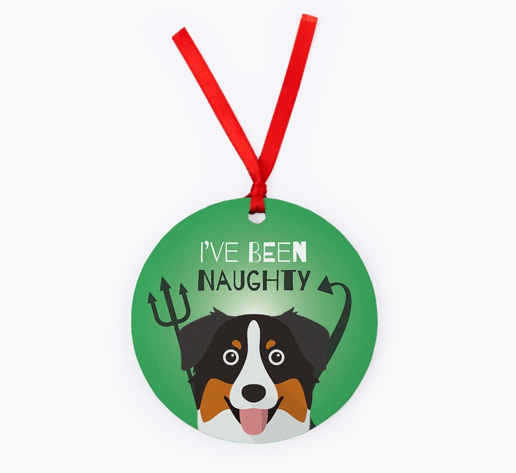 'I've Been Naughty' - {breedFullName} Christmas Decoration