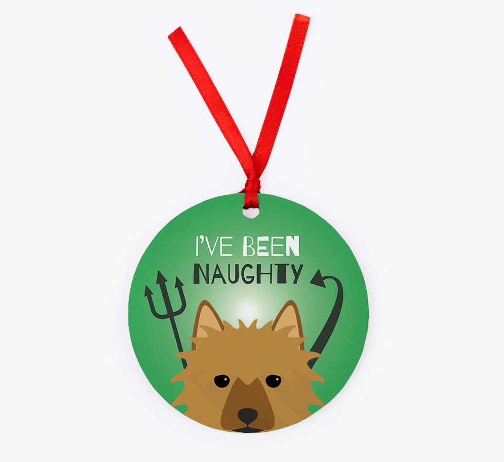 'I've Been Naughty' - {breedFullName} Christmas Decoration