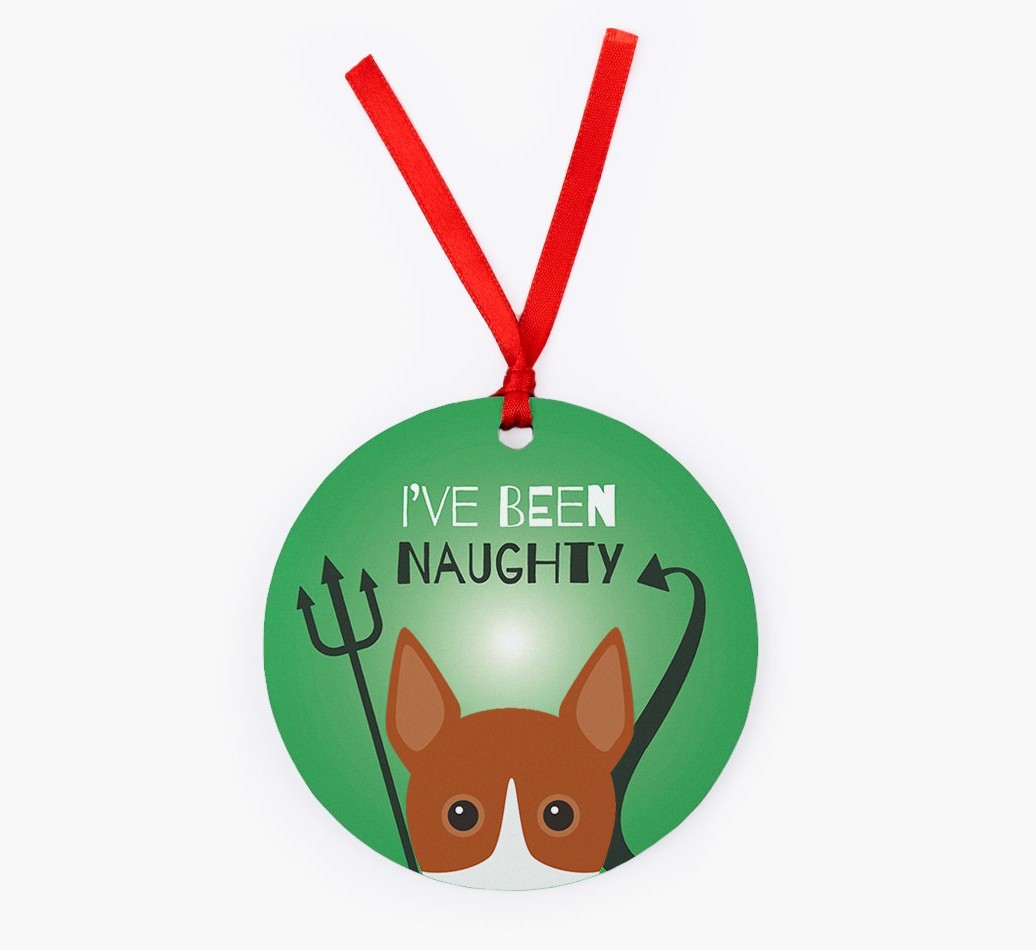 'I've Been Naughty' - {breedFullName} Christmas Decoration