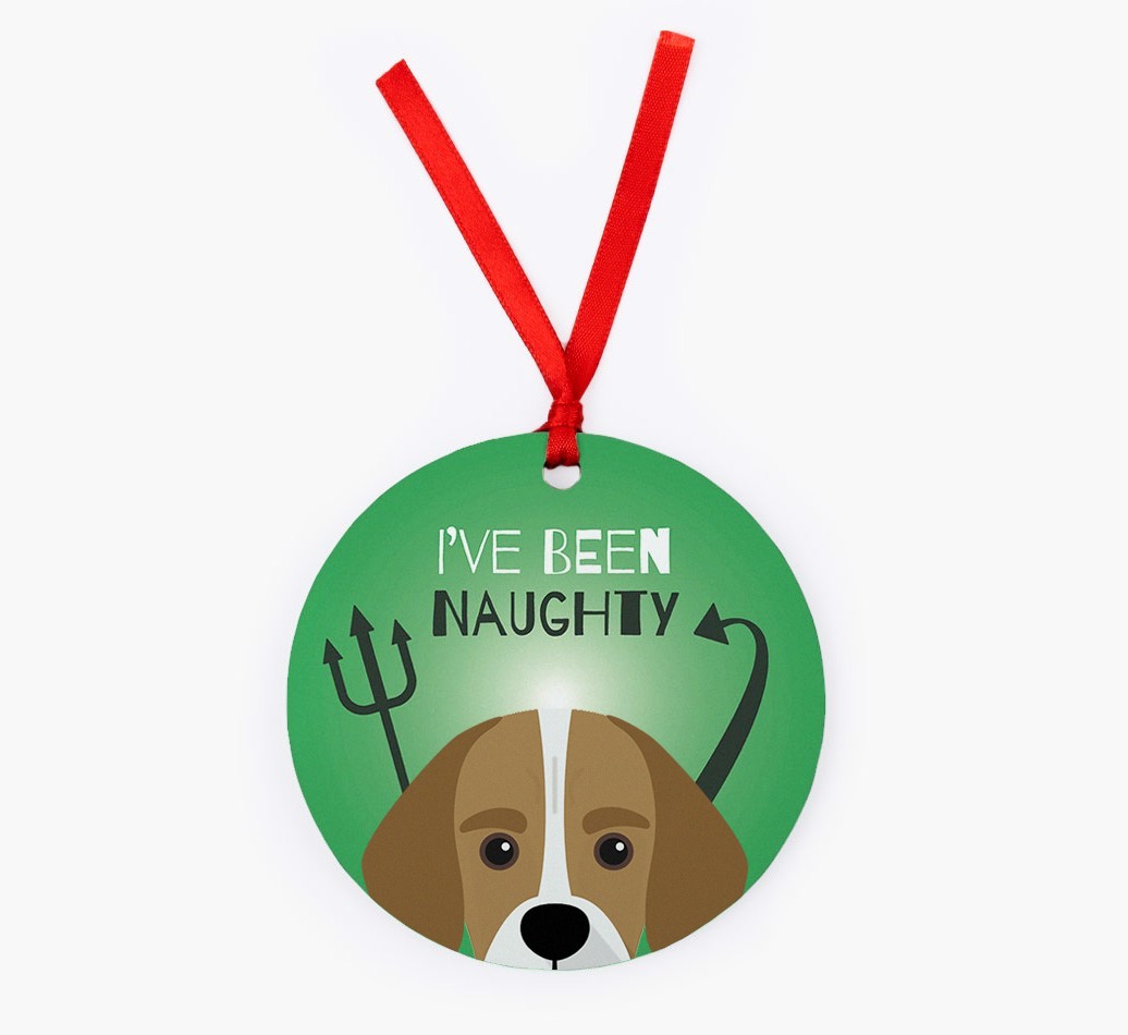 'I've Been Naughty' - {breedFullName} Christmas Decoration
