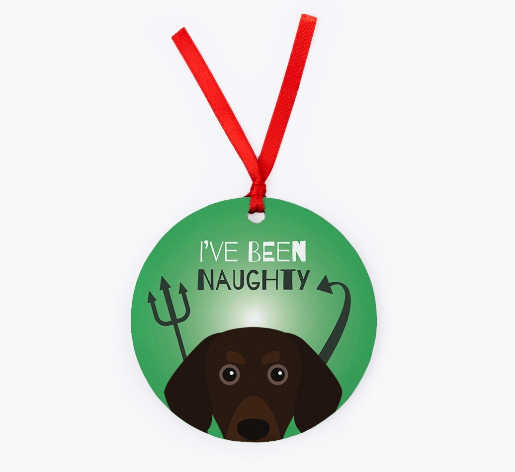 'I've Been Naughty' - {breedFullName} Christmas Decoration