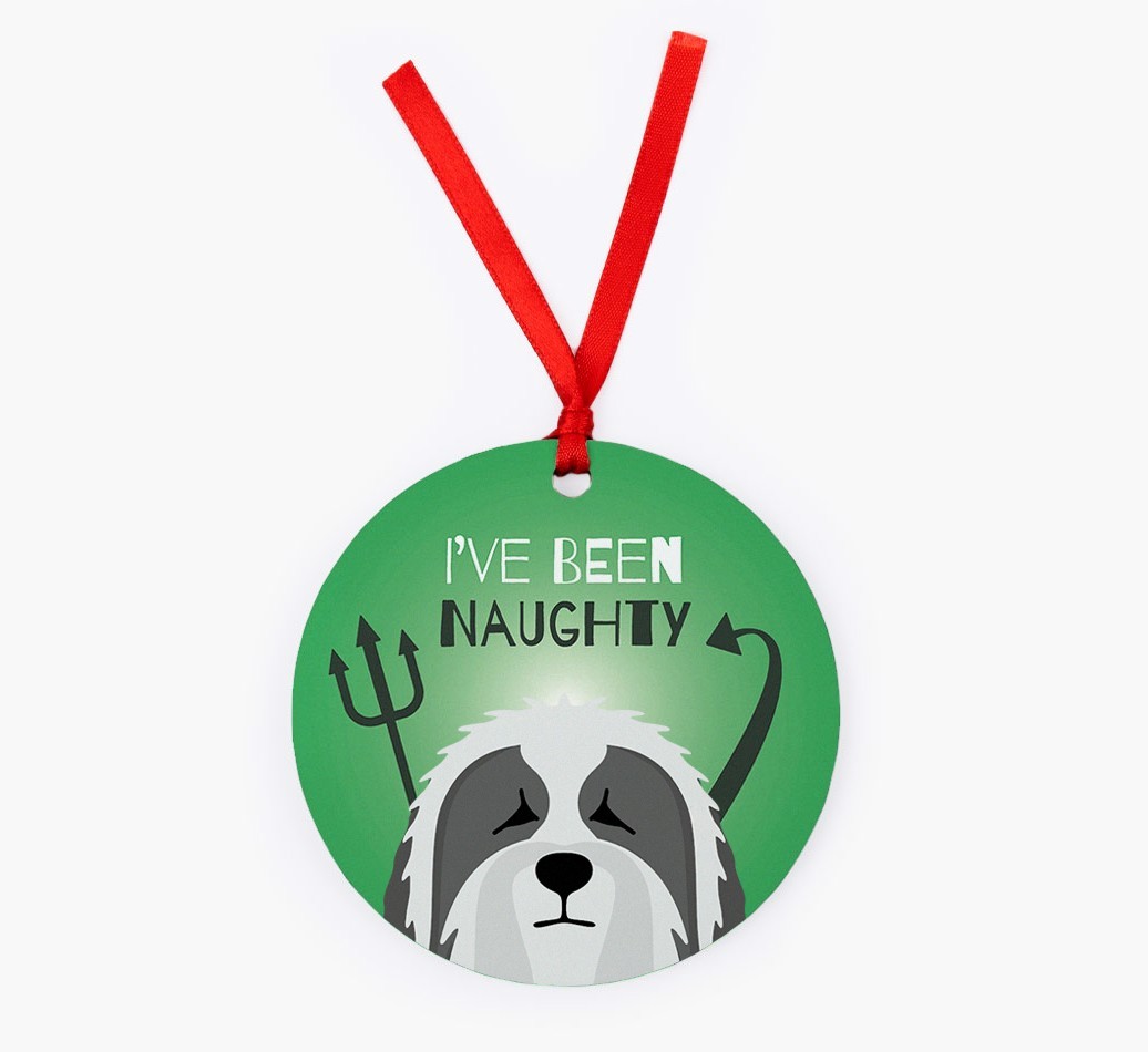 'I've Been Naughty' - {breedFullName} Christmas Decoration