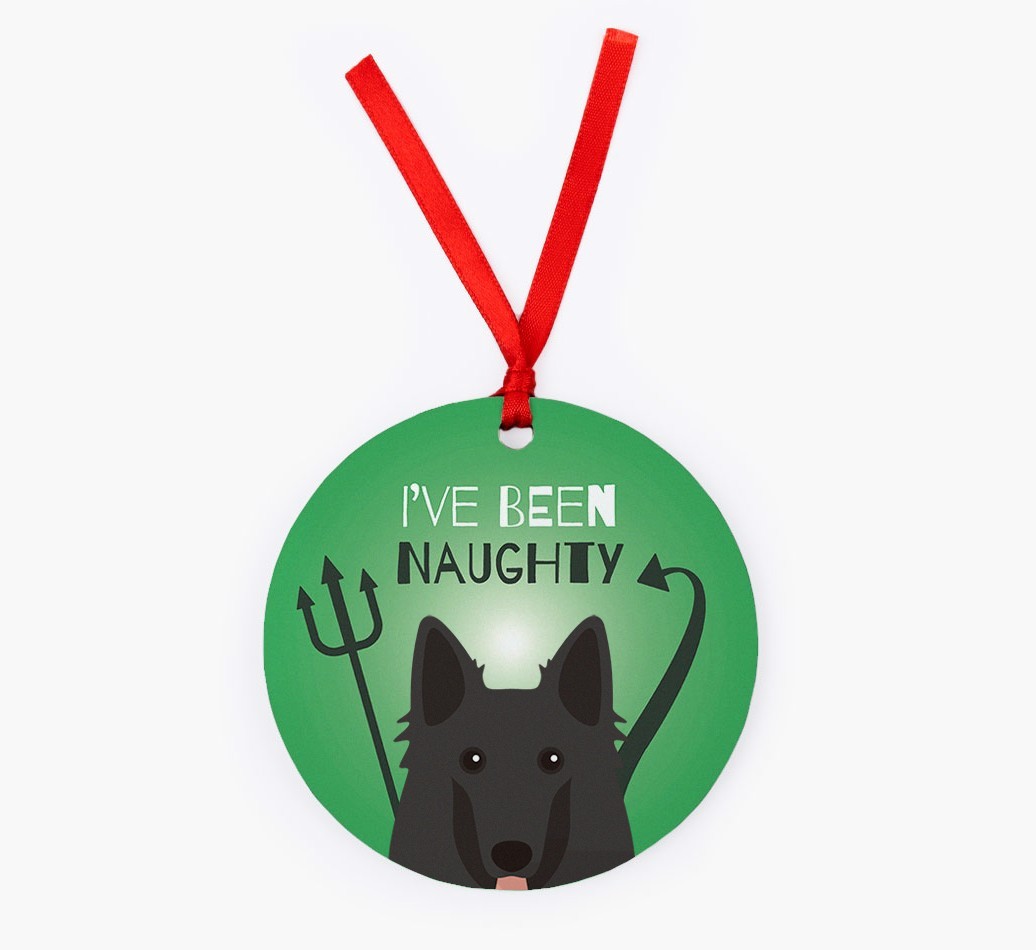 'I've Been Naughty' - {breedFullName} Christmas Decoration