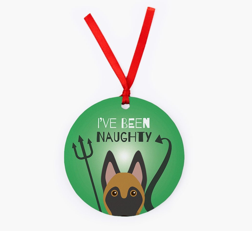 'I've Been Naughty' - {breedFullName} Christmas Decoration