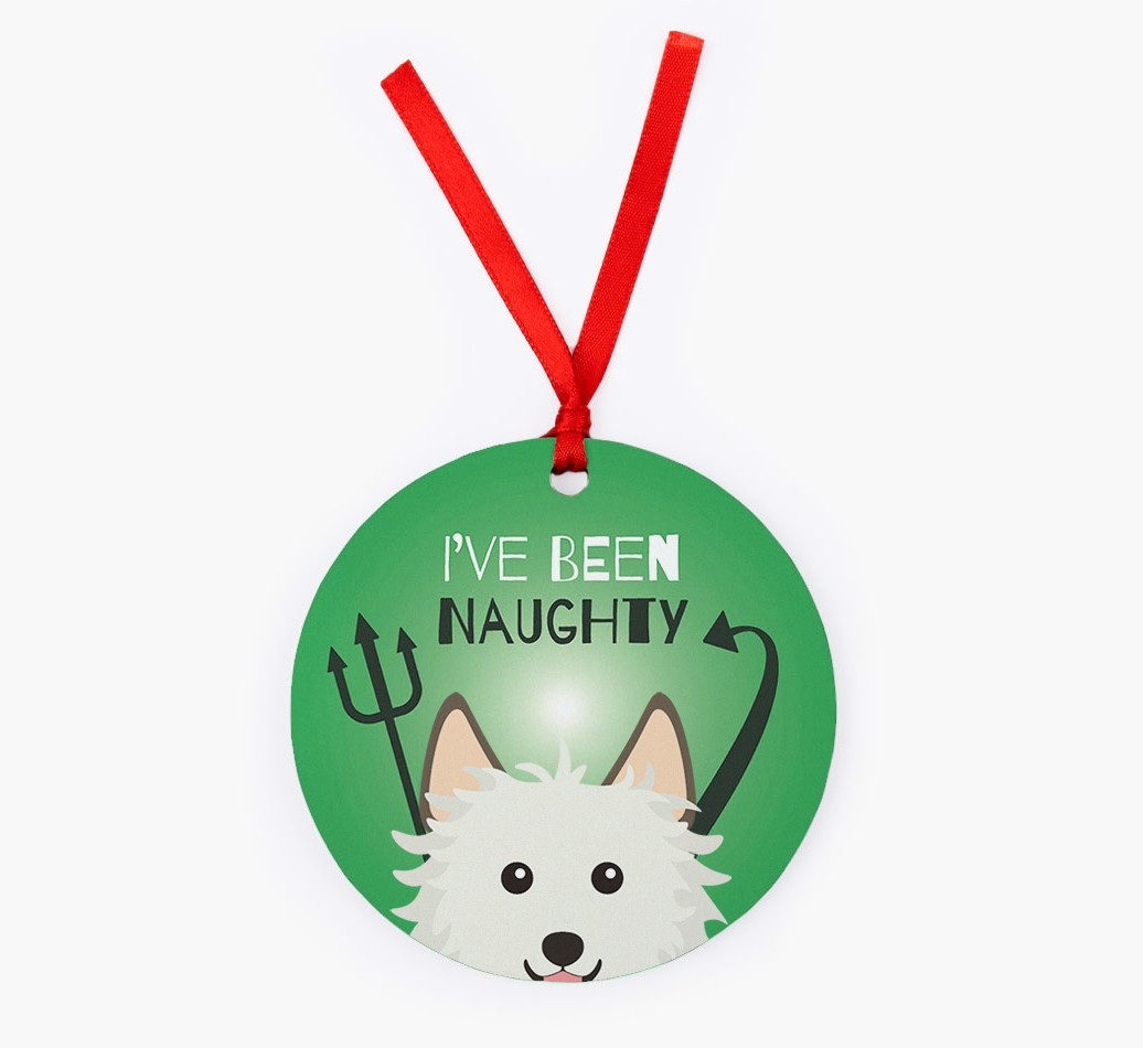 'I've Been Naughty' - {breedFullName} Christmas Decoration