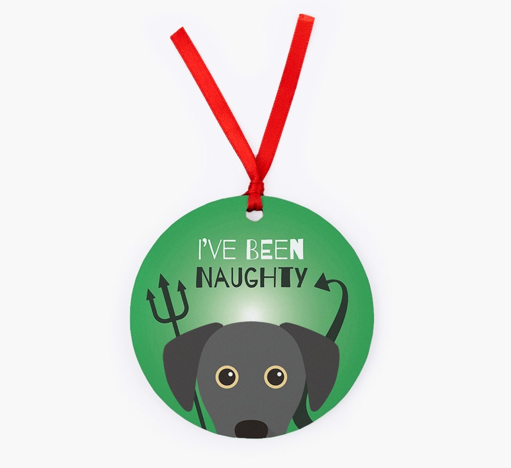 'I've Been Naughty' - {breedFullName} Christmas Decoration