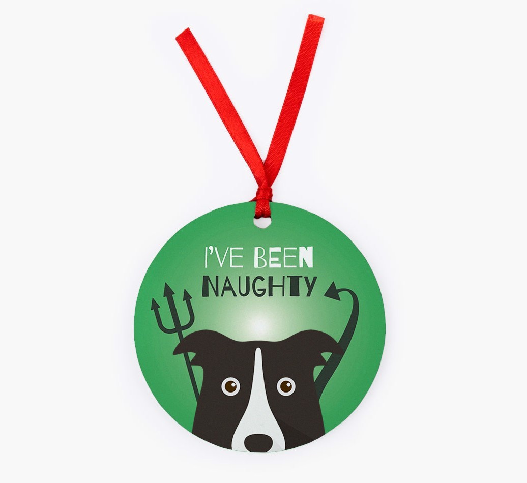 'I've Been Naughty' - {breedFullName} Christmas Decoration