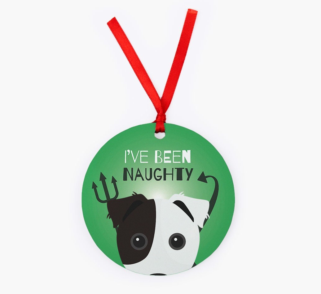 'I've Been Naughty' - {breedFullName} Christmas Decoration