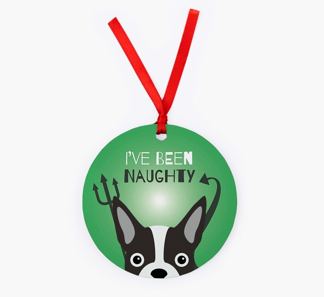 'I've Been Naughty' - {breedFullName} Christmas Decoration