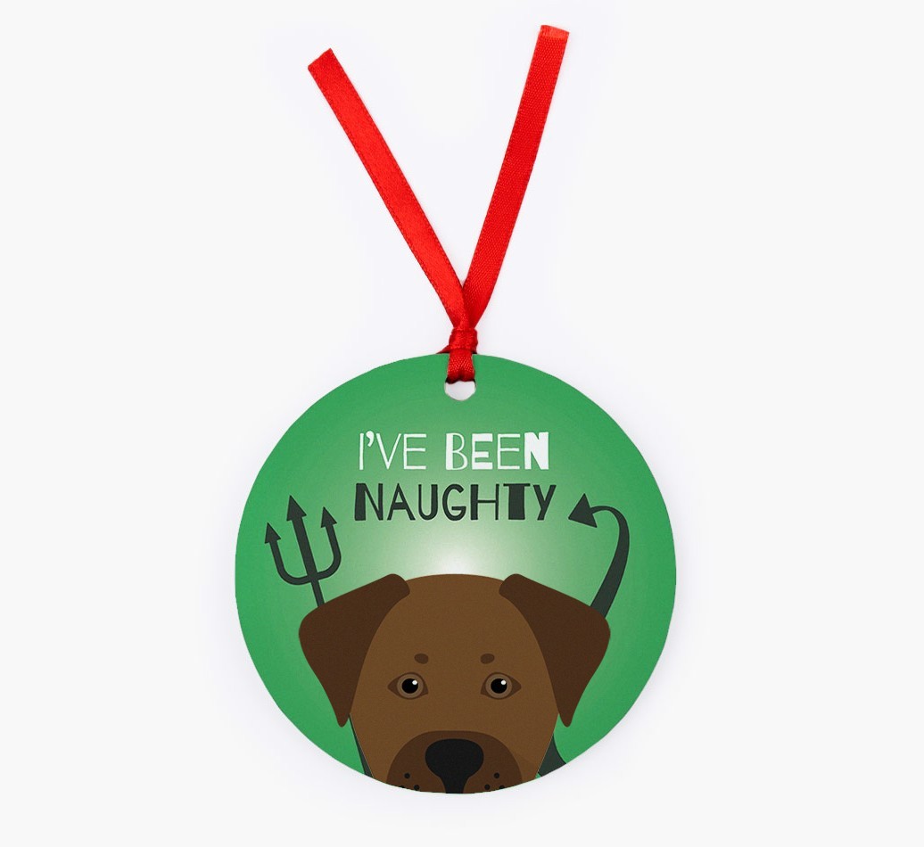 'I've Been Naughty' - {breedFullName} Christmas Decoration