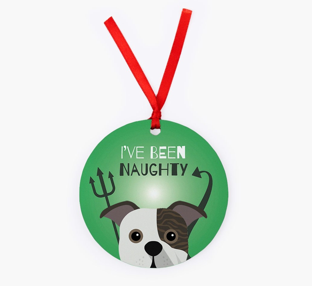 'I've Been Naughty' - {breedFullName} Christmas Decoration
