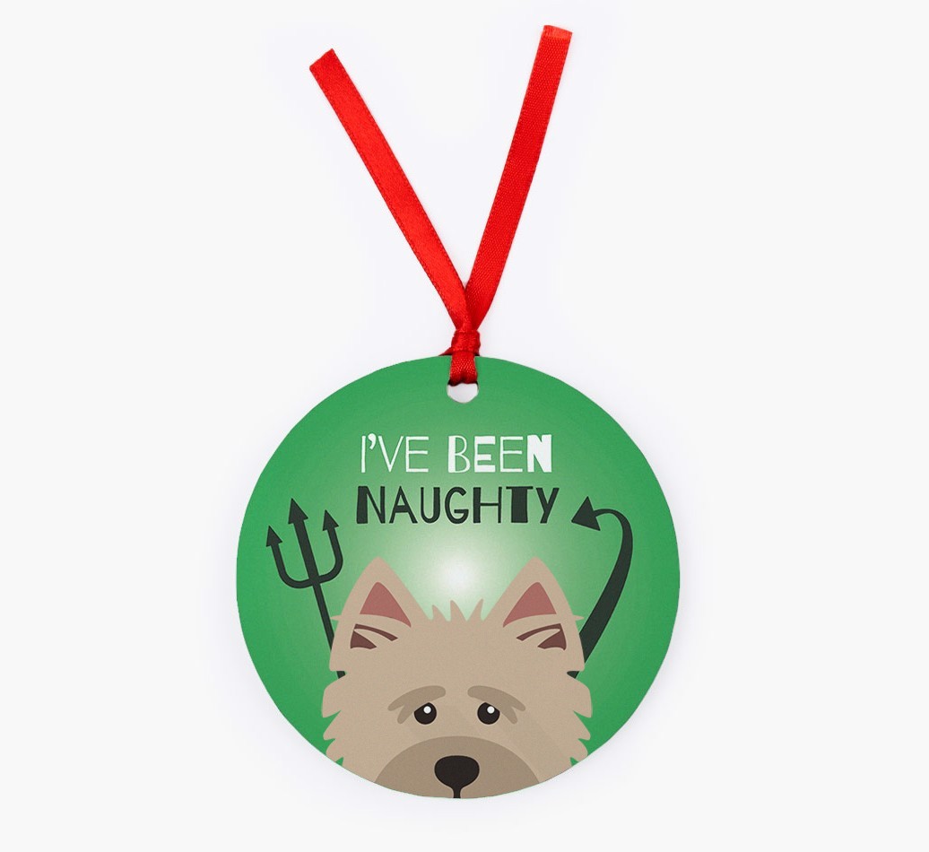 'I've Been Naughty' - {breedFullName} Christmas Decoration