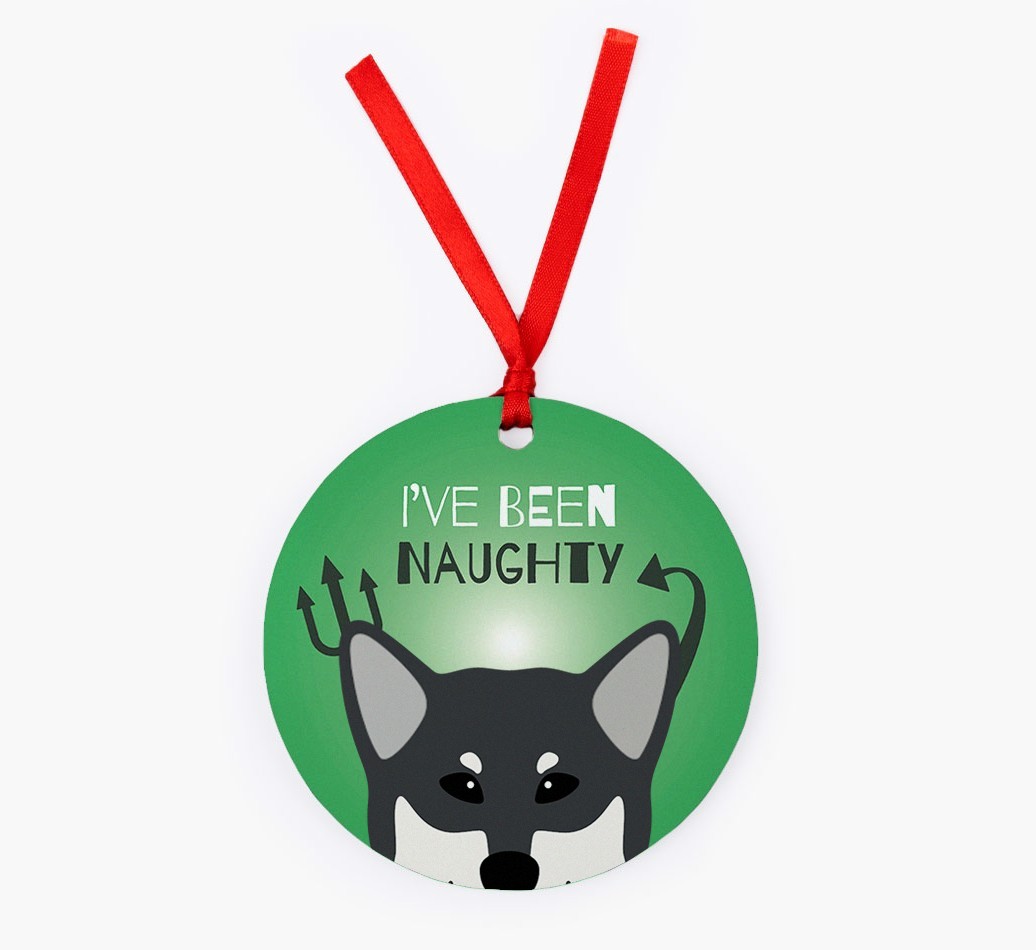 'I've Been Naughty' - {breedFullName} Christmas Decoration