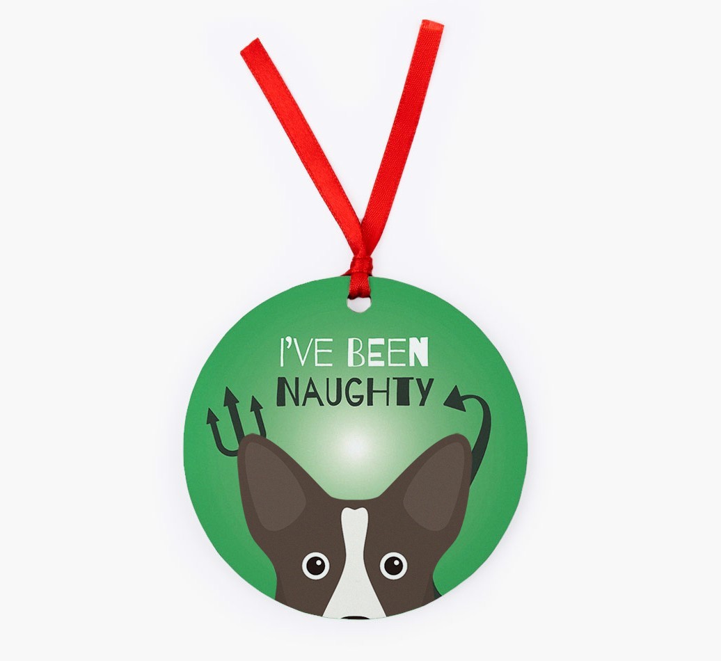 'I've Been Naughty' - {breedFullName} Christmas Decoration