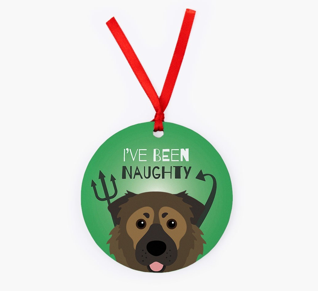 'I've Been Naughty' - {breedFullName} Christmas Decoration